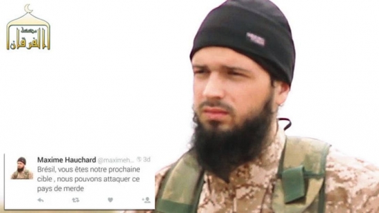 Maxime Hauchard aparece em vídeos de decapitação na Síria. A Agência Brasileira de Inteligência confirmou a autenticidade do perfil (Foto: Reprodução Internet)