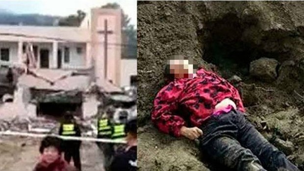 O crime foi praticado por funcionários de uma empreiteira que se preparavam para demolir o templo religioso