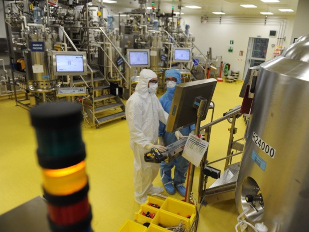 Área de cultura de vírus para produção de vacina contra dengue da Sanofi Pasteur (Foto: Sanofi Pasteur/Norbert Domy)