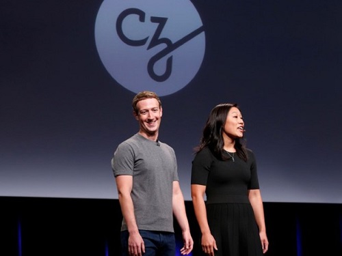 Priscilla Chan e Mark Zuckerberg anunciam iniciativa para curar, prevenir ou lidar com doenças nesta quarta-feira (Foto: Reuters/Beck Diefenbach)