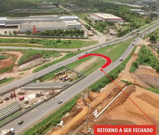 O motivo é a obra de implantação de um viaduto