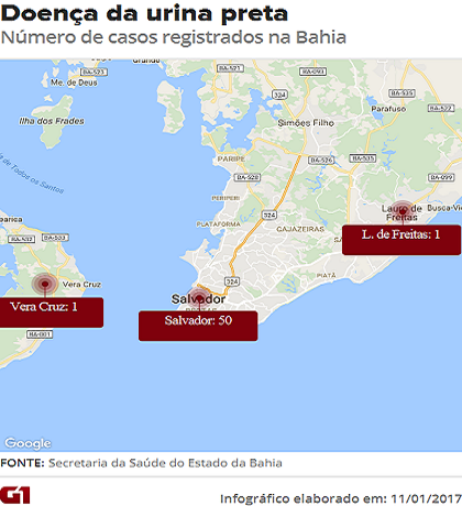 Todos os casos foram registrados na região metropolitana de Salvador (Foto: Reprodução)