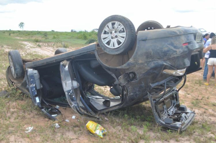 O acidente aconteceu no início da tarde deste sábado, 25, na BR-252 (Foto: Reprodução | Weslei Santos | Blog do Sigi Vilares)