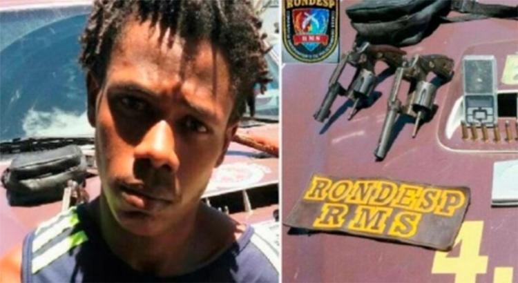 Homem foi preso com armas durante operação