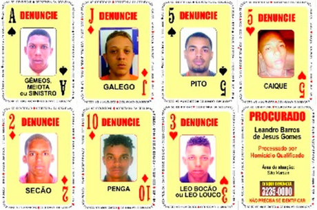 Conheça a imagem dos sete criminosos inseridos na ferramenta (Foto: Denuncie Divulgação/SSP)