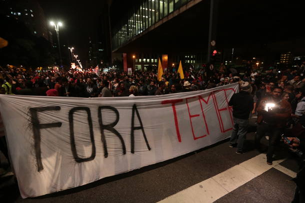 Protesto contra Temer em São Paulo