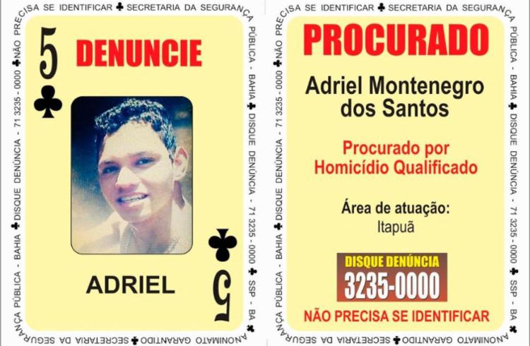 Adriel Montenegro, 21 anos, está foragido desde 17 de abril (Foto: Divulgação | SSP-BA)