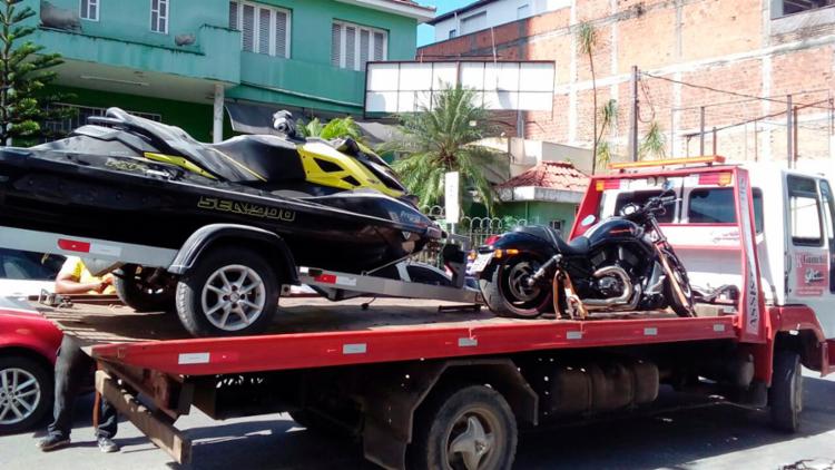 Na ação, bens como moto aquática e uma Harley Davidson foram apreendidos (Foto: Divulgação | Polícia Civil)