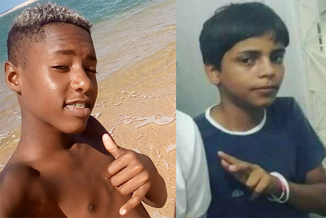 Os jovens Wanderson, de 15 anos, apelidado de 'belisco' e Felipe Nascimento, conhecido como 'índio', de 13, até o momento ainda não entraram em contato com a família
