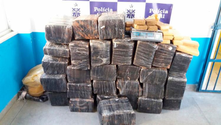 A droga avaliada em R$ 300 mil veio do Paraguai (Foto: Divulgação | SSP-BA)