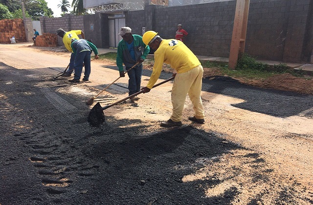 Recuperação de pavimentação (Foto: Seinfra/PMC)