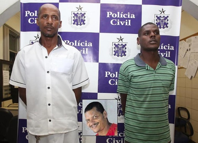 Laganha e Tônico disseram que o responsável pelo crime foi Mazinho (detalhe), já preso (Foto: Joá Souza l Ag. A TARDE)