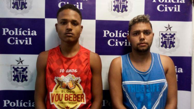Lucas (à dir.) devia dinheiro a traficantes e fingiu o próprio sequestro (Foto: Divulgação | SSP-BA)