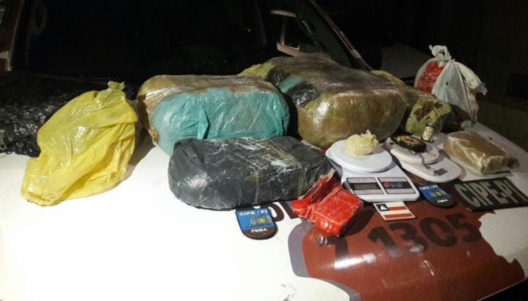 Material foi encontrado dentro da casa com os suspeitos (Foto: Divulgação | SSP)