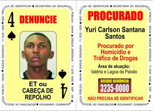 Yuri é apontado pela polícia como suspeito de homicídio e tráfico de drogas em Salvador (Foto: Divulgação | SSP-BA)