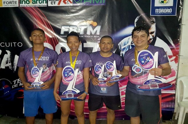 O quarteto conquistou títulos na última etapa do Campeonato Baiano, realizado sábado, em Itororó (Foto: Divulgação)