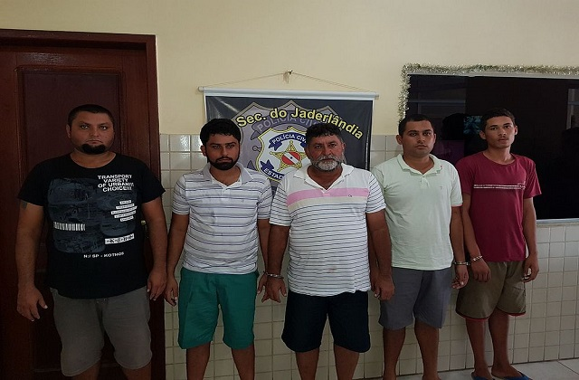 Cosme, Rogério, Gelson, Bruno e Carlos Daniel (Foto: Polícia Civil/Divulgação)