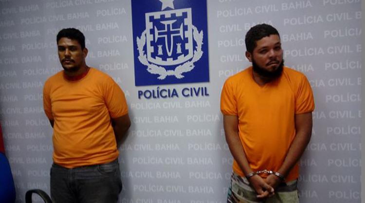 Dupla foi presa na cidade de Estância, em Sergipe, na sexta-feira passada (Foto: Andrezza Moura l Ag. A TARDE)
