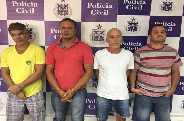 Eles foram apresentados na unidade de Polícia Civil, que fica no bairro da Pituba (Foto: Divulgação | Polícia Civil)