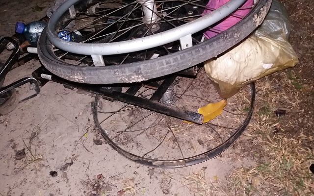 Natanael teve sua cadeira-de-rodas destruída pelos delinquentes que o assaltaram