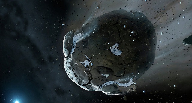Asteroide gigante sobrevoa a órbita ente a terra e a lua (Foto: Ilustração)