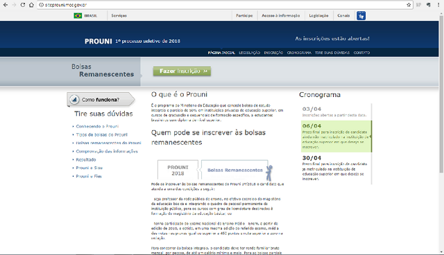 O período de inscrição para os alunos que já estão matriculados, no entanto, permanece até o dia 30 de abril (Foto: Reprodução)