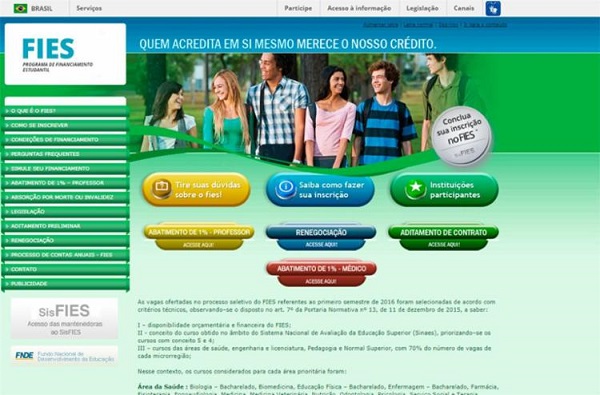 Fundo de Financiamento Estudantil (Fies) (Foto: Reprodução)