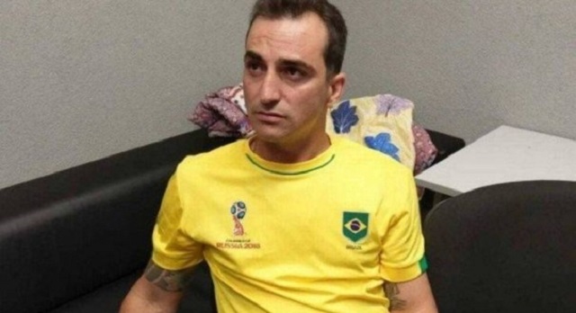 Rodrigo Vicentini foi preso na Rússia, durante jogo do Brasil contra Costa Rica (Foto: Divulgação | Polícia Russa)