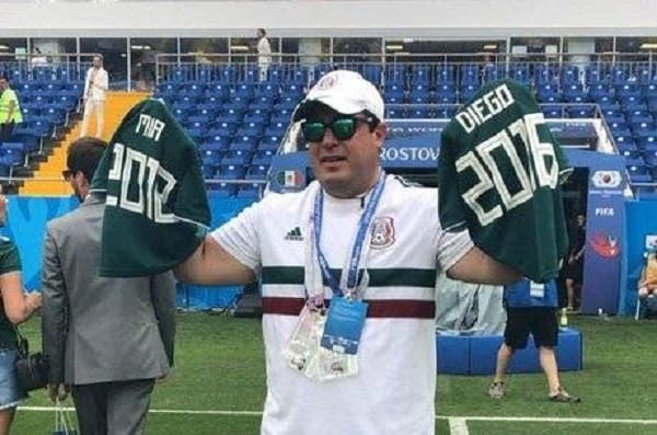 Martínez assistiu a jogos do Brasil (Foto: Reprodução |Twitter @Sopitas)