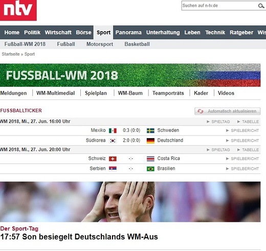 NTV jornal Alemanha (Foto: Reprodução) 