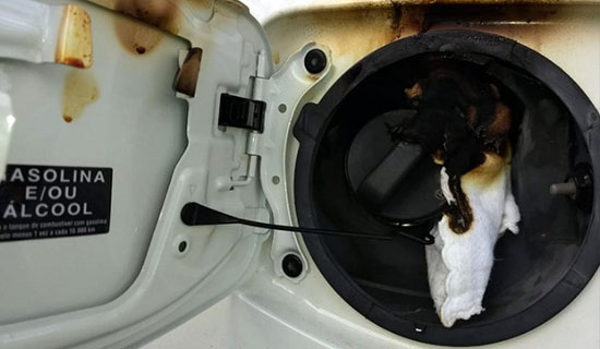 Dispositivo de segurança do veículo impediu que a barbaridade fosse consumada (Foto: Reprodução/Radar 64)