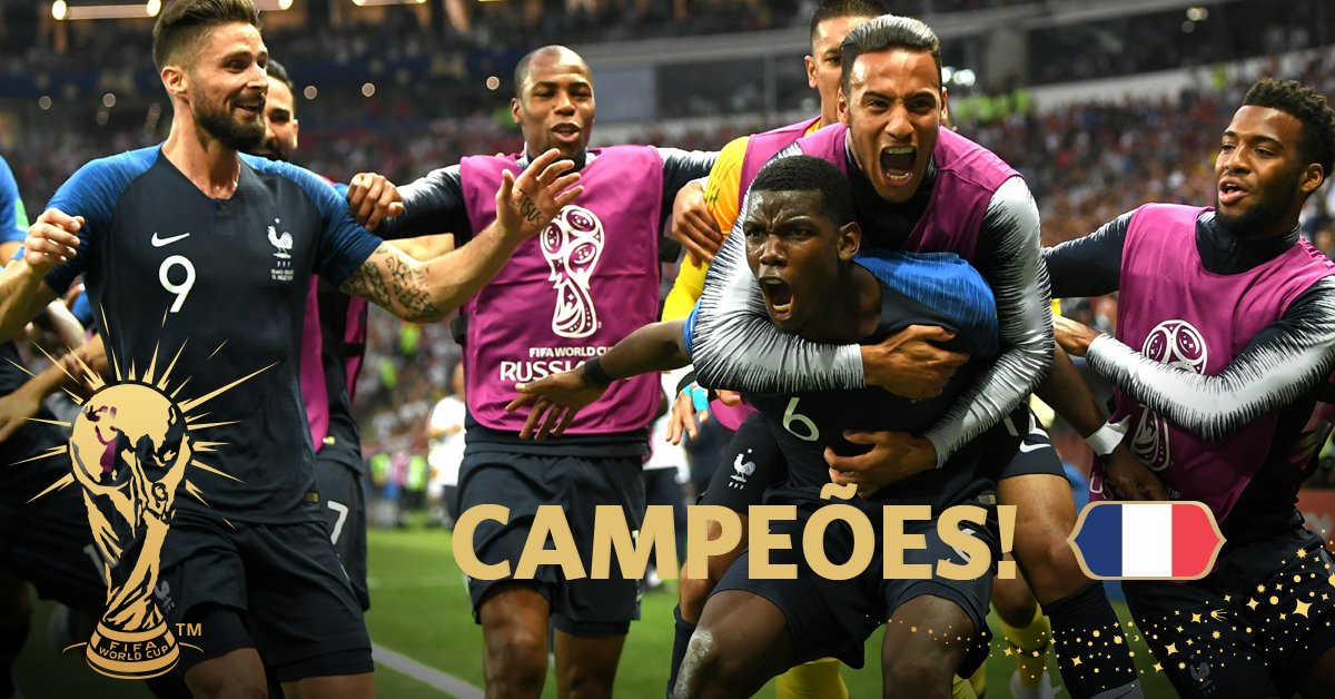Vinte anos depois, os franceses voltam a ganhar uma Copa do Mundo, a segunda de sua história.