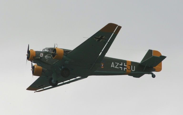 Um Junker JU52, mesmo modelo do avião que caiu na Suíza, no Salão Internacional Aeronáutico de Paris em 20 de junho de 2009
