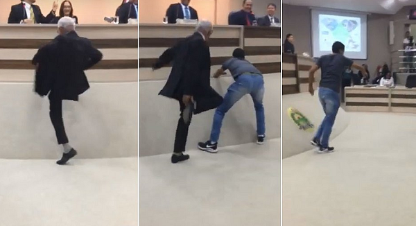 Quando o rato aparece, há momento de confusão e gritaria (Foto: Reprodução)