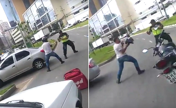 A ação foi registrada por motoristas, e vídeos circulam pelas redes sociais (Foto: Reprodução)