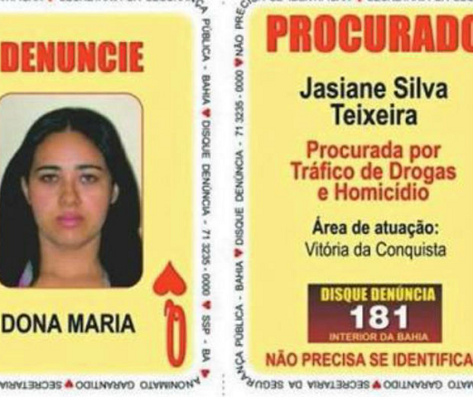 Traficante Jasiane Silva Teixeira, conhecida como 'Dona Maria' (Foto: Reprodução)
