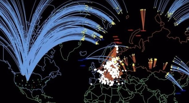 Vídeo divulgado pela Universidade de Princeton prevê as consequências de um conflito de grandes proporções. O cenário é assustador (Foto: BBC NEWS BRASIL | Universidade de Princeton)