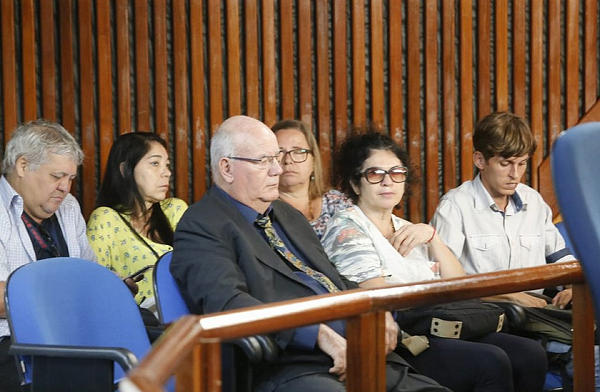 Mãe das vítimas, Marinúbia acompanhou a sessão, no TJ-BA (Foto: Marina Silva | CORREIO)