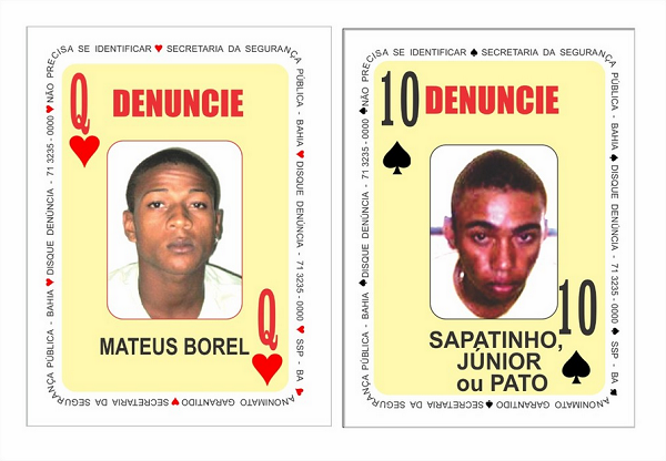 Dois novos nomes são adicionados ao Baralho do Crime (Foto: Divulgação | SSP-BA)