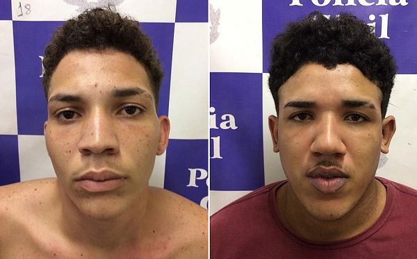Gilvan (sem camisa) e Leonardo (camisa vermelha) estavam no bairro de Santa Maria (Foto: Divulgação | PC)