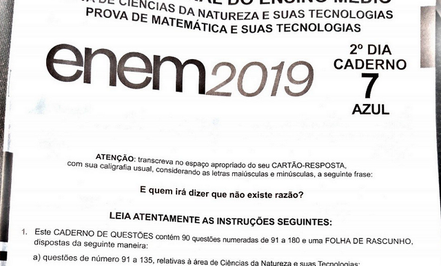 Ministro da Educação afirmou que a divulgação da prova do Enem em redes sociais antes do término da aplicação não causou danos (Foto: Reprodução)