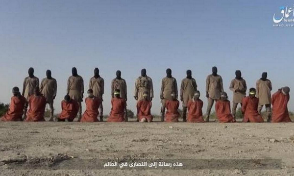 As filmagens foram feitas em uma área externa não identificada. O governo da Nigéria não comentou o vídeo (Foto: Reprodução)