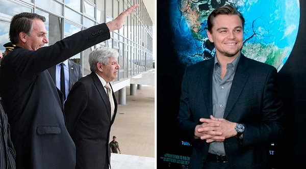 Bolsonaro e Leonardo DiCaprio (Foto: Reprodução | Montagem)