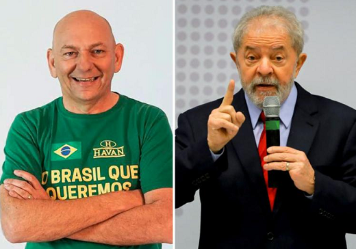 Dono das lojas Havan, Luciano Hang e o ex-presidente Luiz Inácio Lula da Silva (Foto: Reprodução)