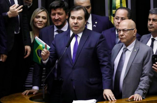 Rodrigo Maia discursa em sessão que votou a reforma da Previdência na Câmara (Foto: Luis Macedo | Câmara dos Deputados | Divulgação)