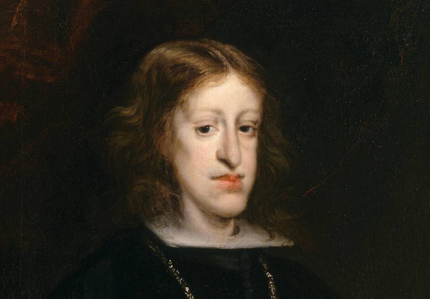 Retrato de Carlos II pintado por volta de 1680 por Juan Carreño de Miranda (MUSEO DEL PRADO)