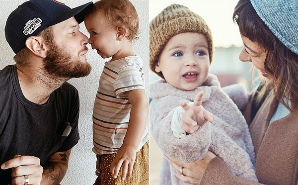 O casal Andrew e Kalley Heiligenthal, e a filha, Olive Alayne, de apenas 2 ano (Foto: Reprodução | Instagram)