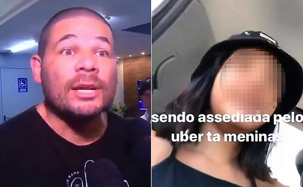 Motorista de aplicativo André Lopes Machado, 43 anos, filmado assediando uma adolescente de 17 anos durante uma corrida (Foto: Reprodução)