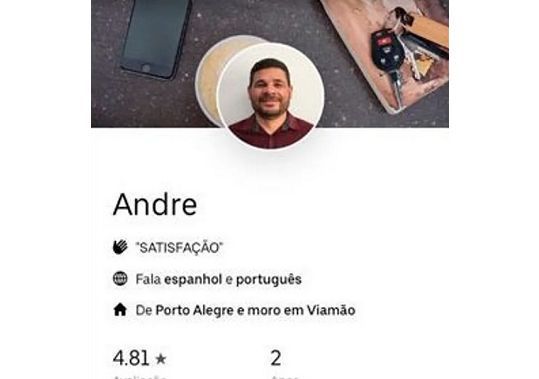 Motorista, identificado como André (Foto: Reprodução)