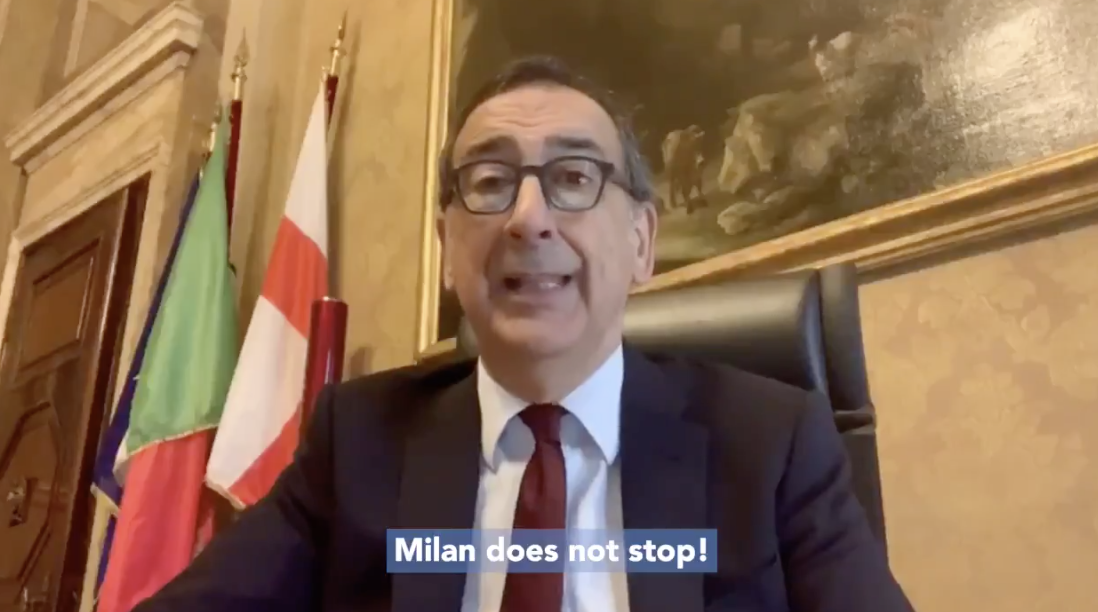 Demorou, mas a ficha caiu. Beppe Sala pediu desculpas ao vivo no sábado passado, 22 de março, em um dos programas mais assistidos do país. Disse, sobre suas declarações equivocadas: 'naquele momento ninguém havia entendido a agressividade do vírus'. Foto: Reprodução